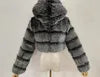 Hot Selling Women Winter Windproof Warm Plus Size Faux Fur Long Sleeve Jacket Parka Coats With Hood