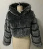 Hot Selling Women Winter Windproof Warm Plus Size Faux Fur Long Sleeve Jacket Parka Coats With Hood