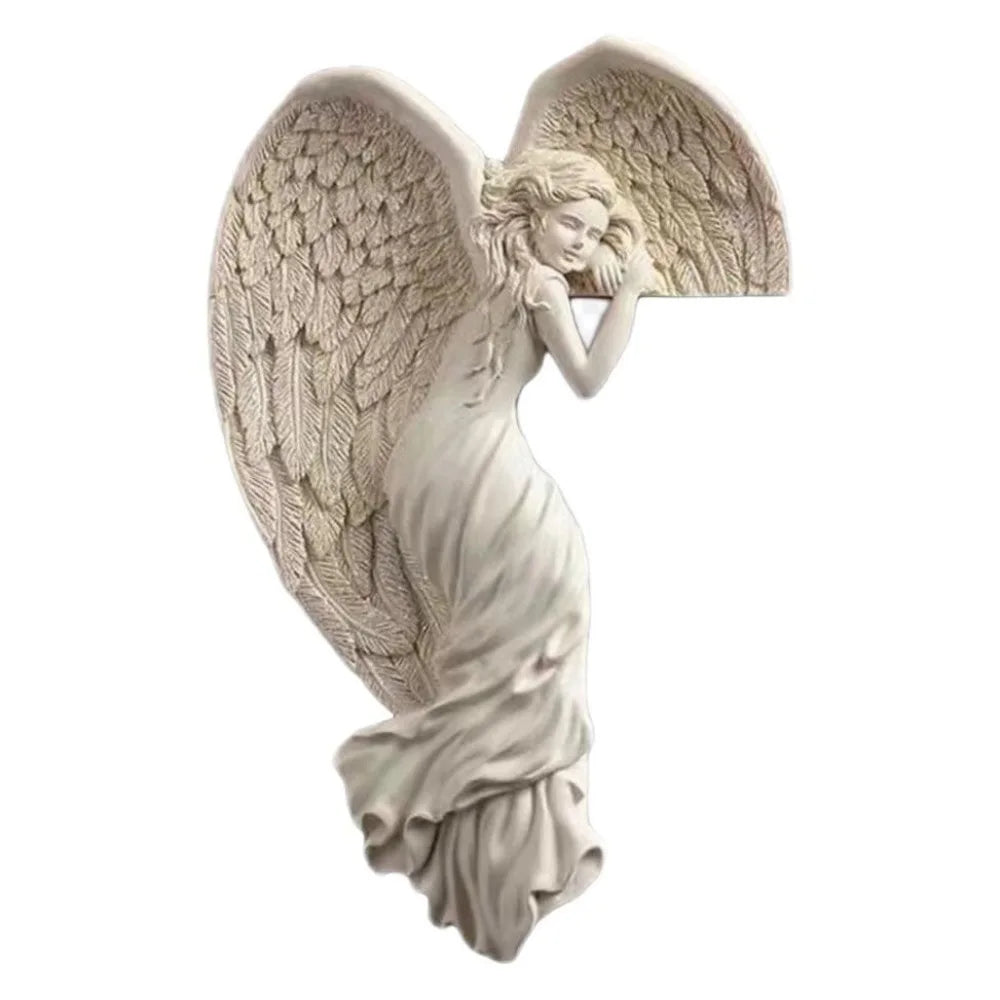 Angel Door Hanging Decor Resin Art Handmade Vintage Over Door Decor for Home Wedding Christmas Gift Party Festival  Accessories