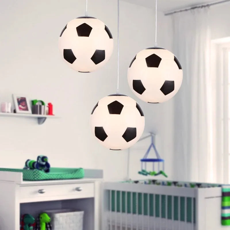 Modern Simple and Stylish Bedroom Children's Room Kindergarten Mother and Baby Store Football Blue Ball Chandelier