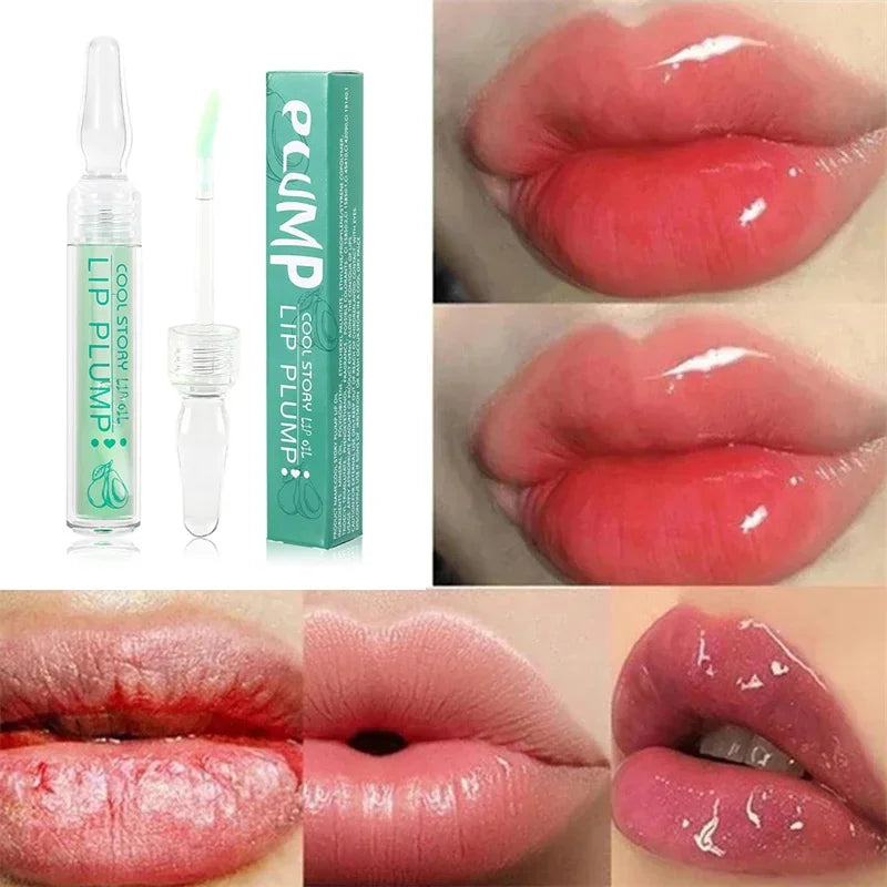Lip Plump Serum Elasticity Essential Oil Reduces Lip Lines Get Rid Dry Cracked Moisturize Balm Gloss Labial Sexy Lip Care Makeup