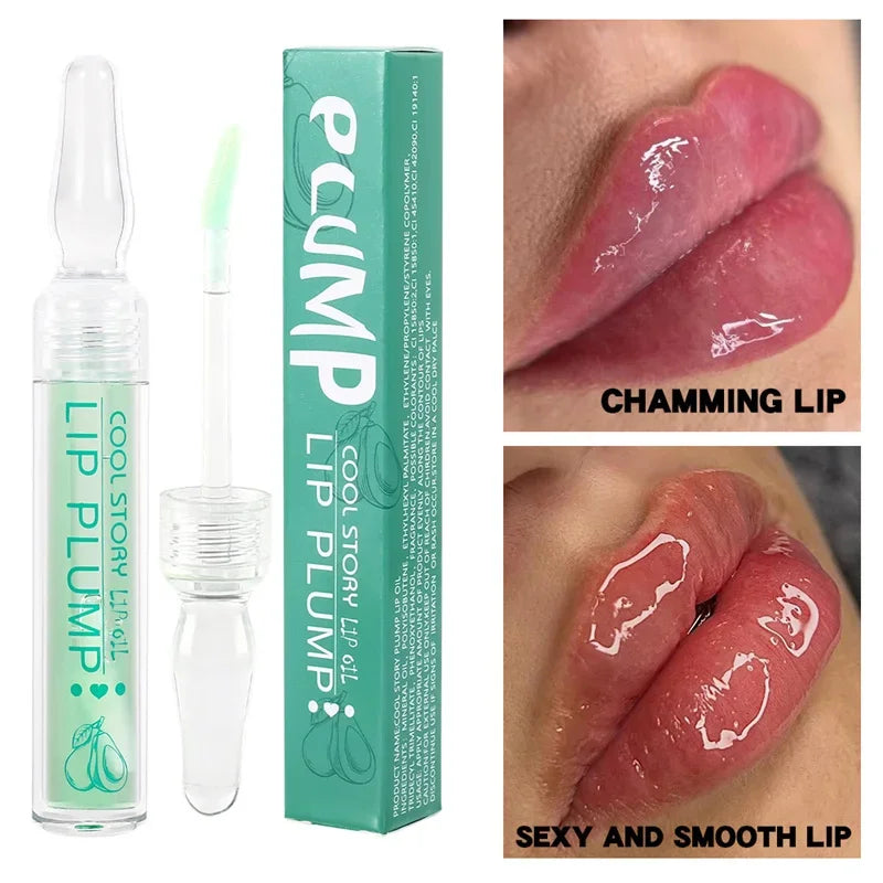 Lip Plump Serum Elasticity Essential Oil Reduces Lip Lines Get Rid Dry Cracked Moisturize Balm Gloss Labial Sexy Lip Care Makeup