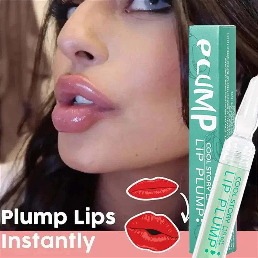 Lip Plump Serum Elasticity Essential Oil Reduces Lip Lines Get Rid Dry Cracked Moisturize Balm Gloss Labial Sexy Lip Care Makeup
