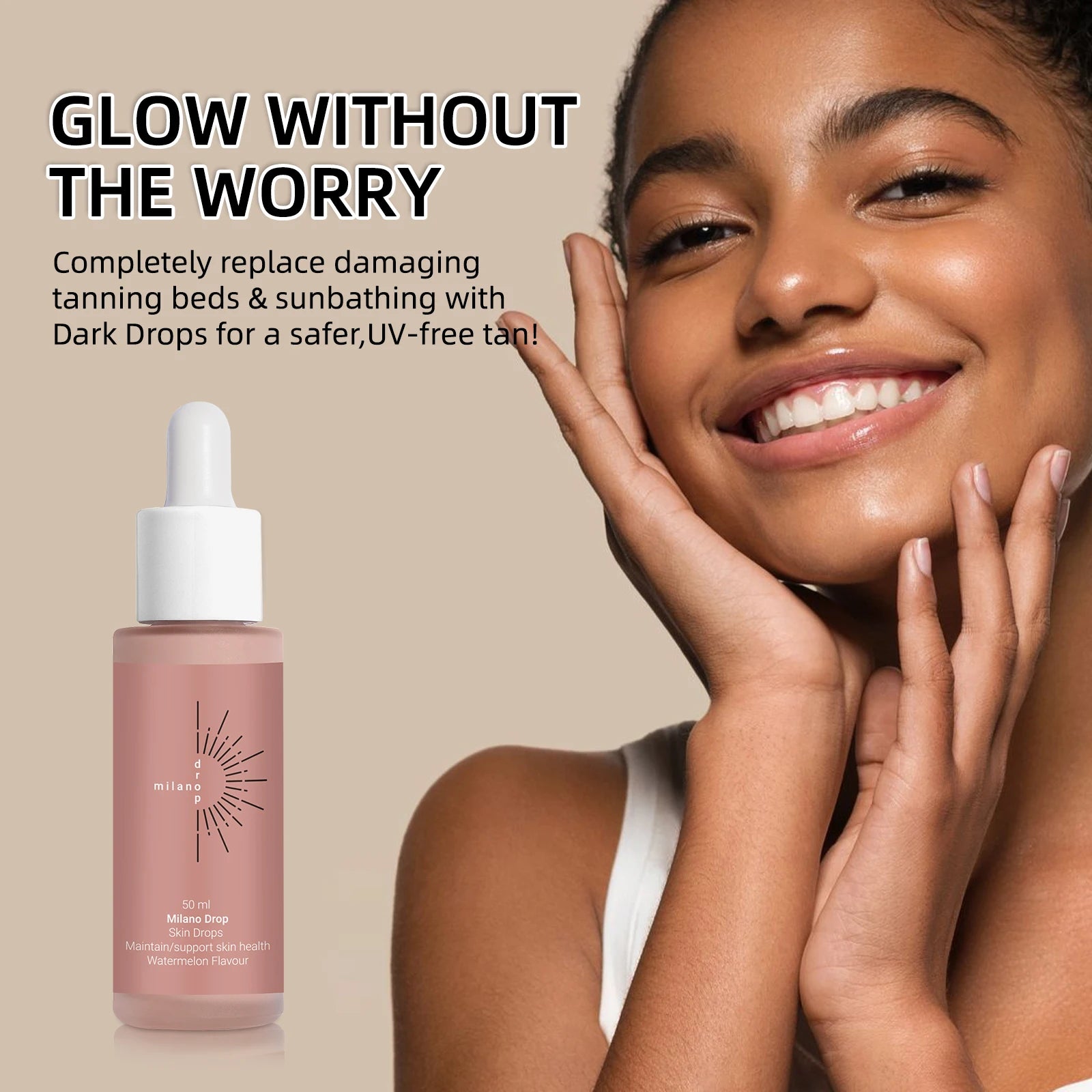 2/1pcs Self Tanning Drops Enhance Skin Melanin Liquid Bronzer Natural Tanner Sunless Tanning For Body Face Preventing Sunburn