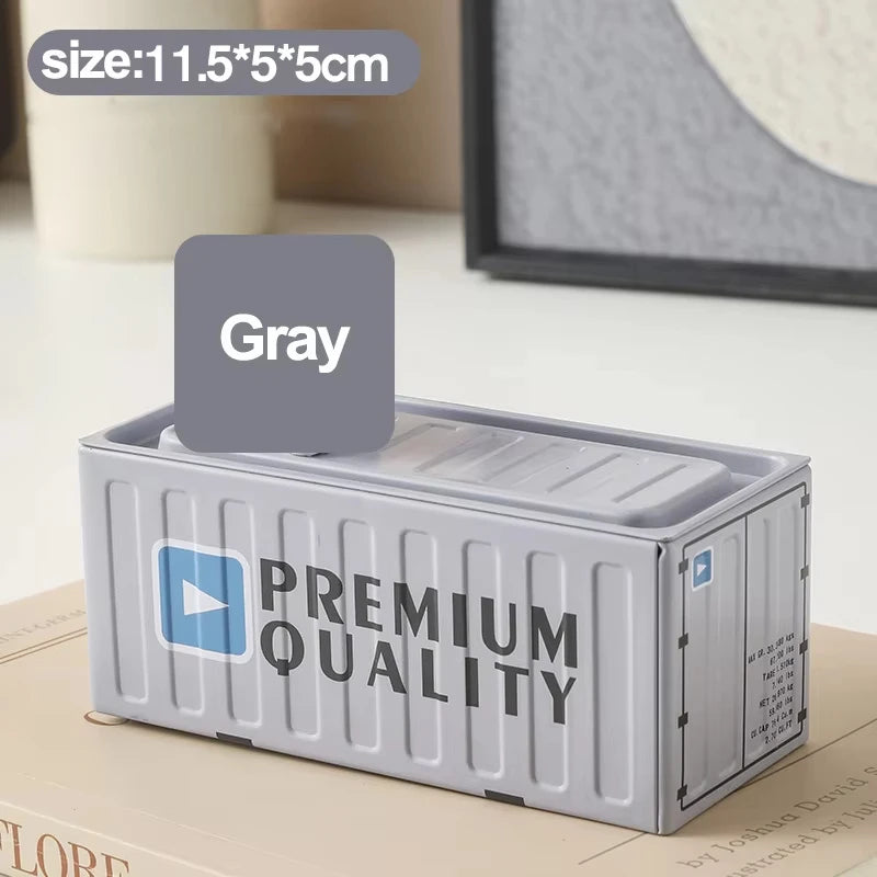 Iron Storage Box Retro Industrial Style Metal Miniature Container Model Decorative Storage Box Creative Model Display Piece