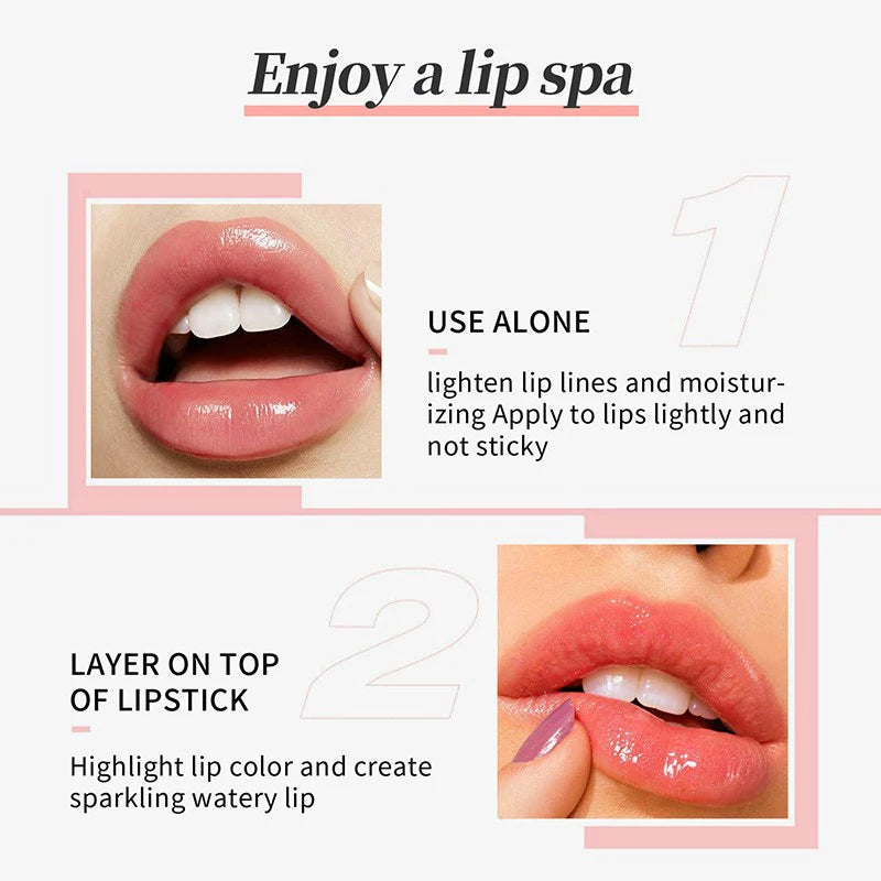 Collagen Lip Plumping Oil  Instant Long Lasting Volumise Deeply Moisturize Reduce Lip Lines Lightweight Non-sticky Lip Balm Oil