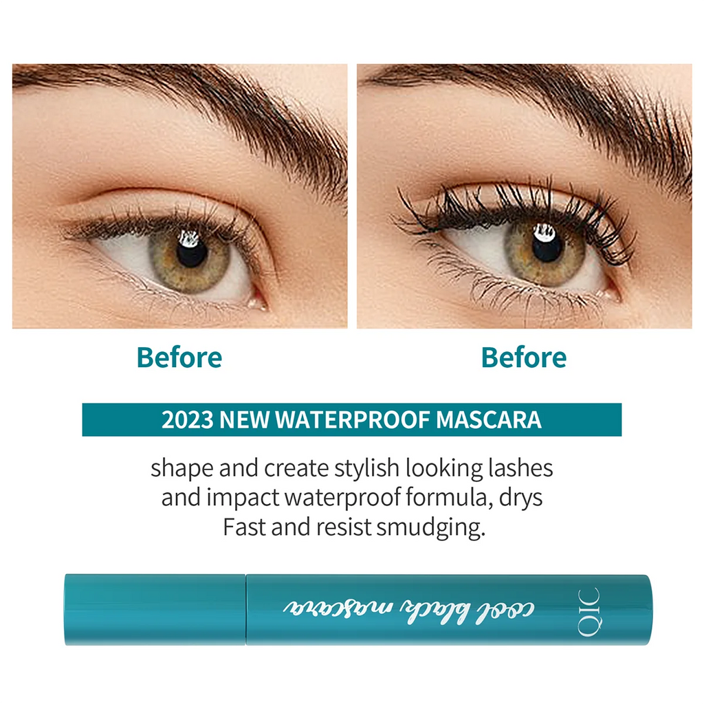 4D volumizing, thick and curling mascara Black waterproof non-smudged long cool black mascara