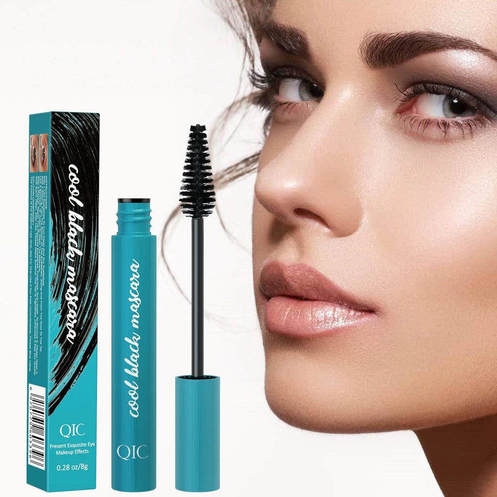4D volumizing, thick and curling mascara Black waterproof non-smudged long cool black mascara