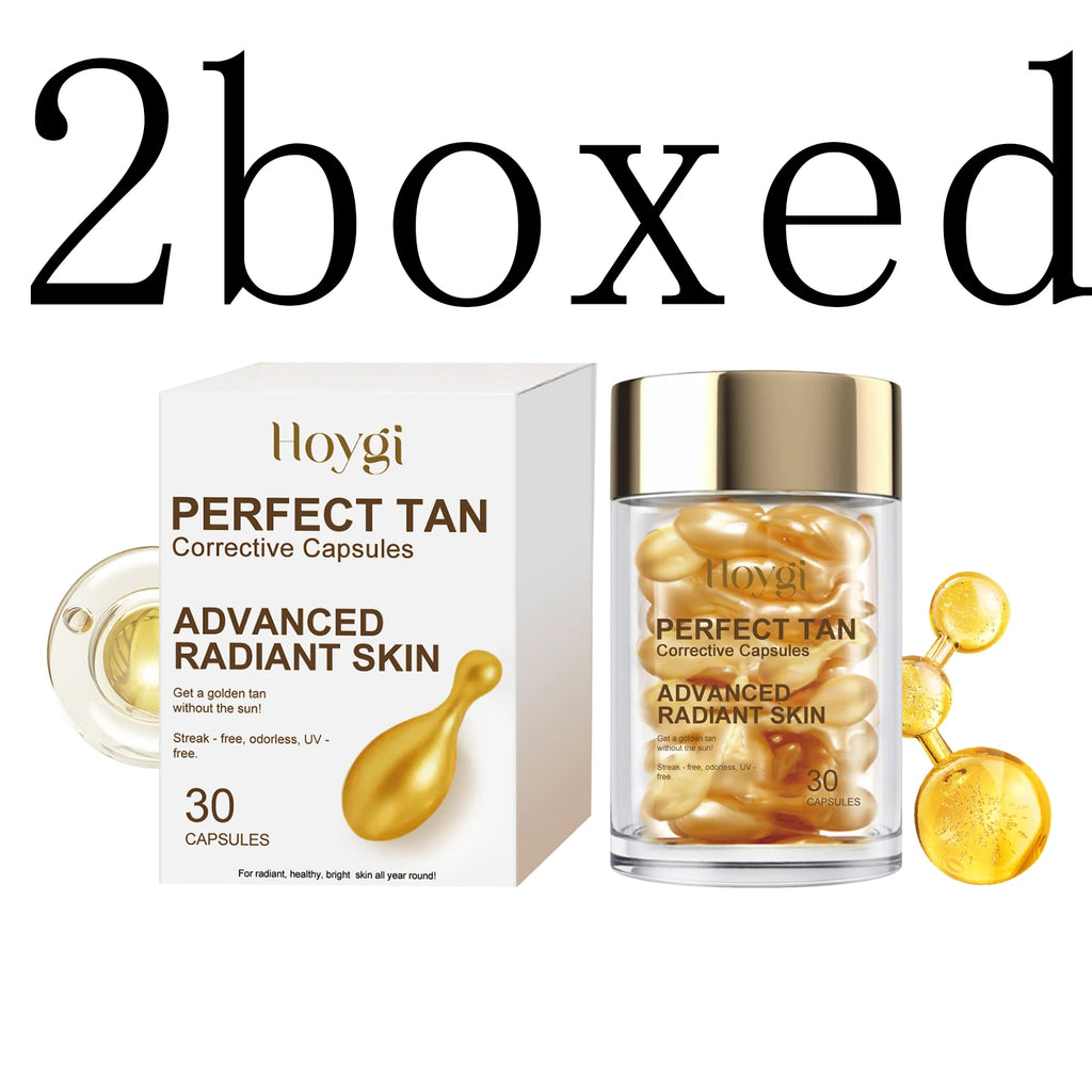 Portable Tanning Capsule Tan Accelerator Outdoor Sunbathing UV Prevent Sunburn Even Skin Tone Sunless Self-Tanning Serum 30PCS