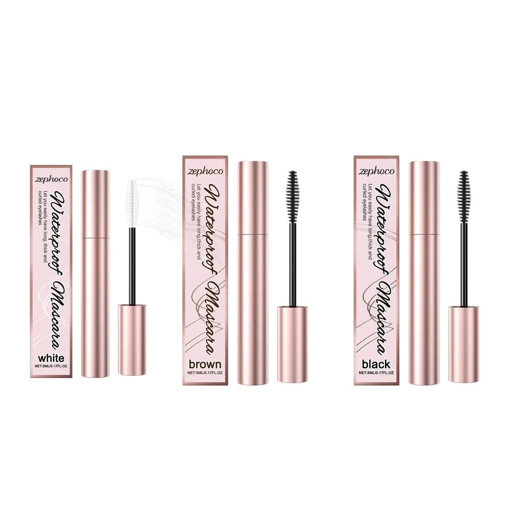 Black Curling Mascara Waterproof Sweatproof Long-Lasting Non-smudge Natural Large Eye Makeup Brown Eyelashes Cosmetics Tools 5ml