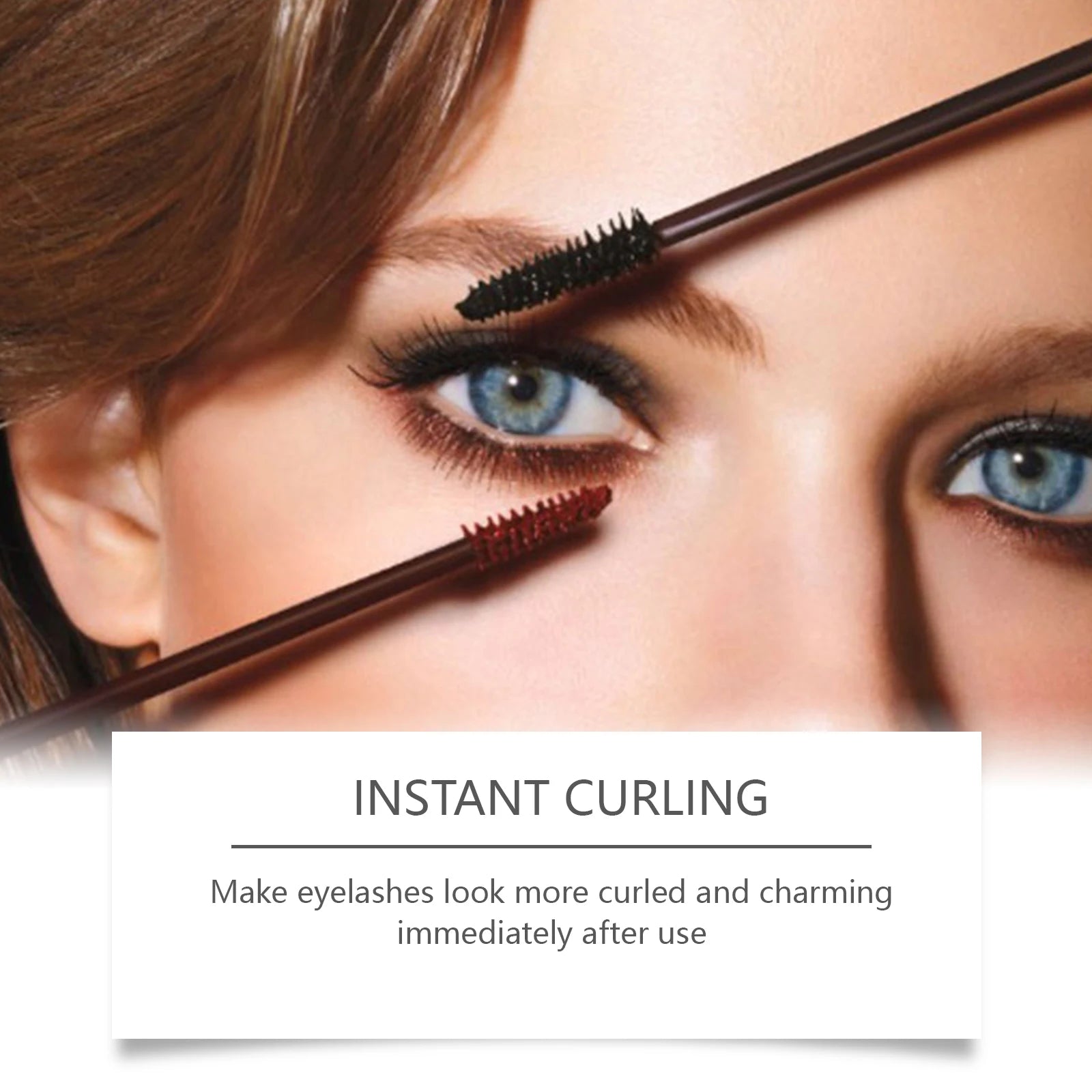 Black Curling Mascara Waterproof Sweatproof Long-Lasting Non-smudge Natural Large Eye Makeup Brown Eyelashes Cosmetics Tools 5ml