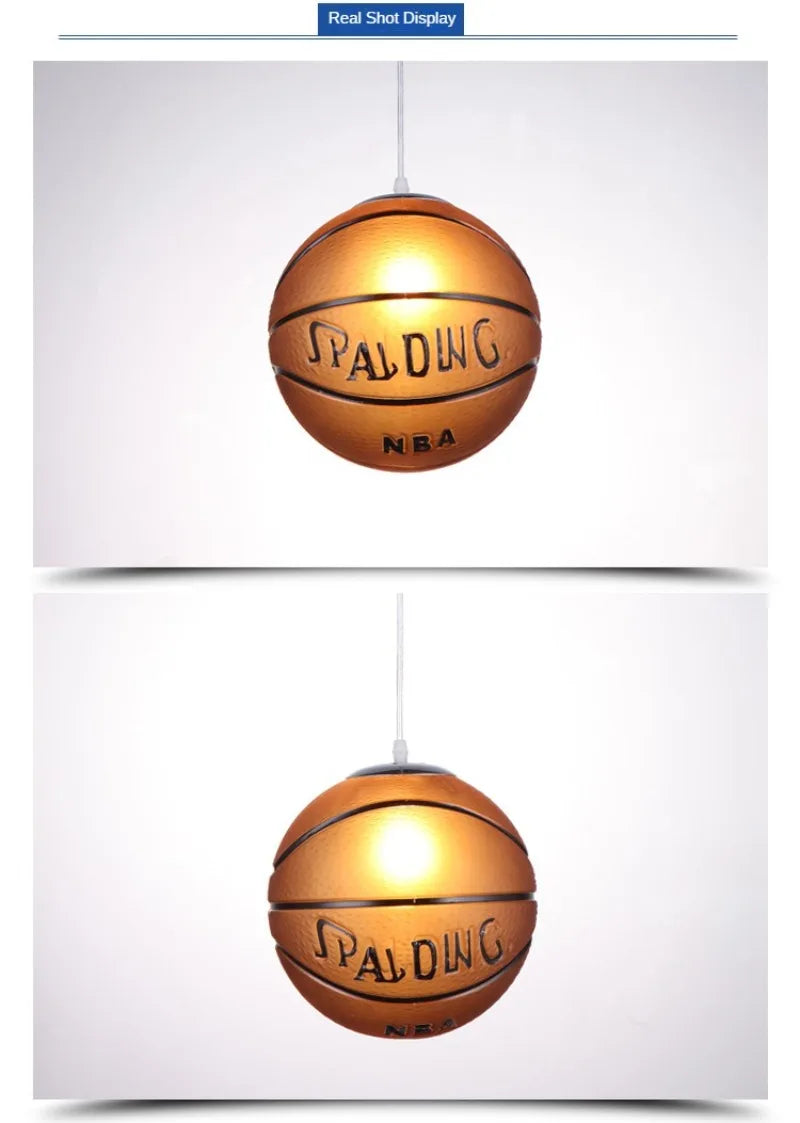 Modern Simple and Stylish Bedroom Children's Room Kindergarten Mother and Baby Store Football Blue Ball Chandelier