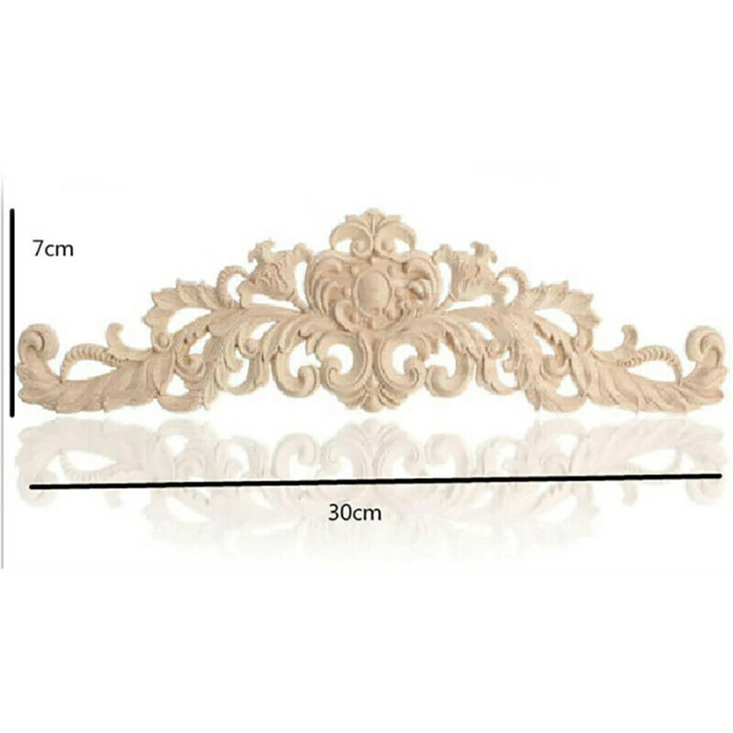 Applique Wooden Decor DIY Furniture Home Decor Mouldings Unpainted Wooden Carved High Quality Durable Practical