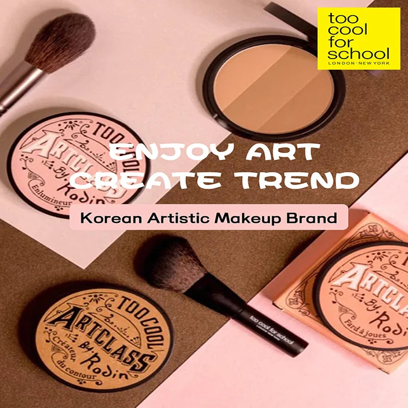 K-Beauty Matte Powder Contour Palette，with Brush, Light, Smooth, Velety Texture ,With mirror, Slimming Facial, Natural Gradation