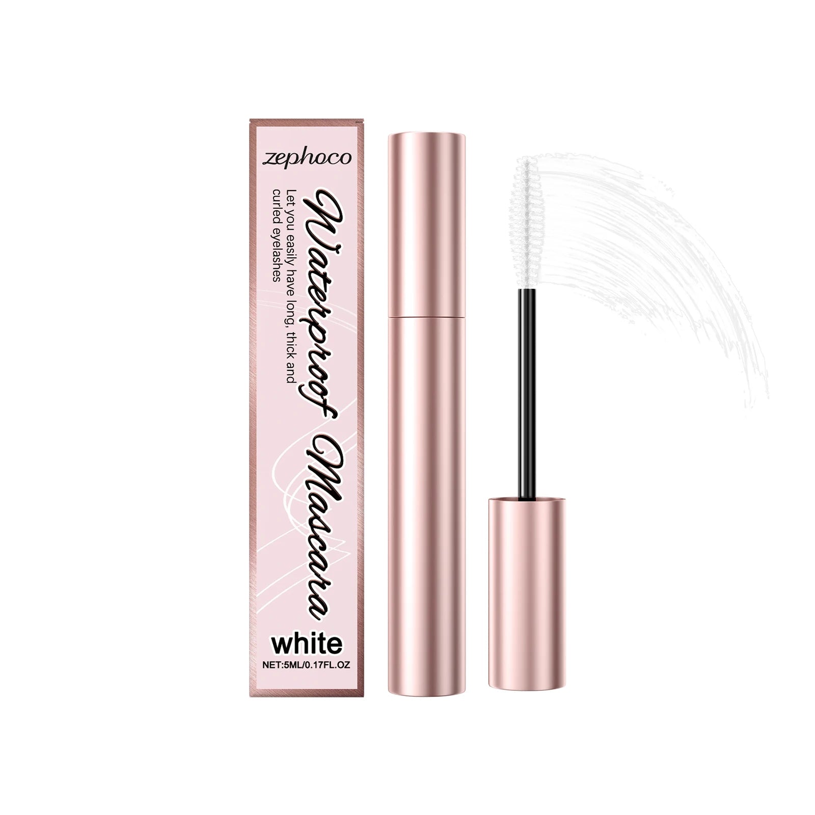 Black Curling Mascara Waterproof Sweatproof Long-Lasting Non-smudge Natural Large Eye Makeup Brown Eyelashes Cosmetics Tools 5ml