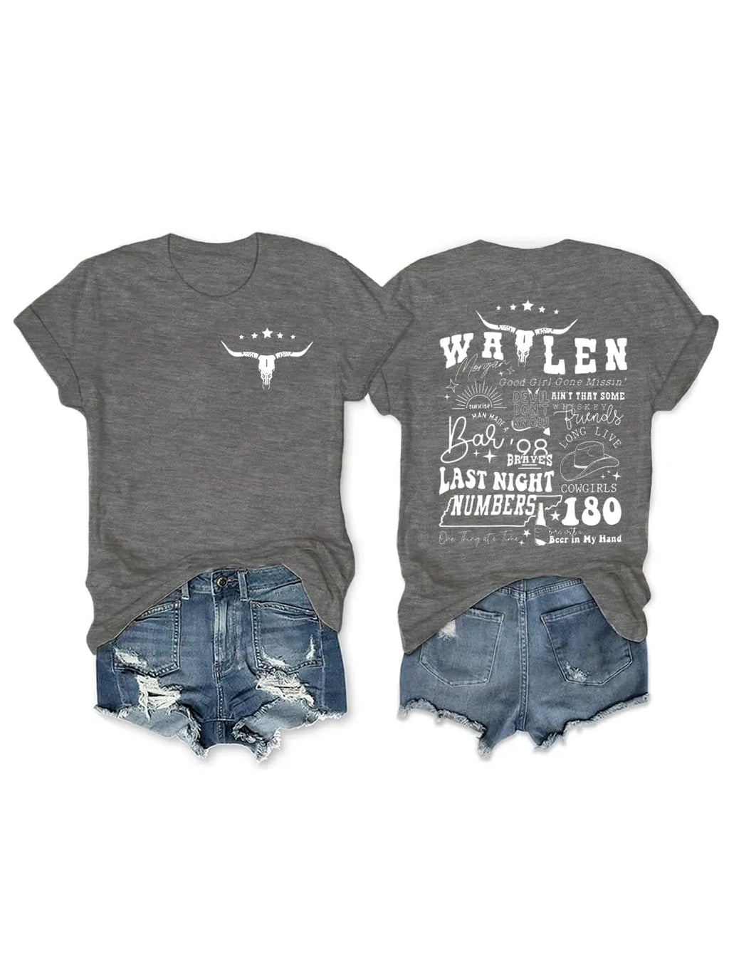 Womens Western Graphic Cowgirls Shirt Rodeo Print Tops Short Sleeve Cowboy Tops