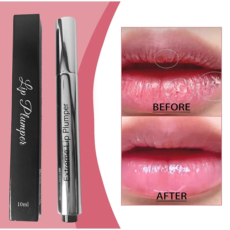 Collagen Lip Plumping Oil  Instant Long Lasting Volumise Deeply Moisturize Reduce Lip Lines Lightweight Non-sticky Lip Balm Oil