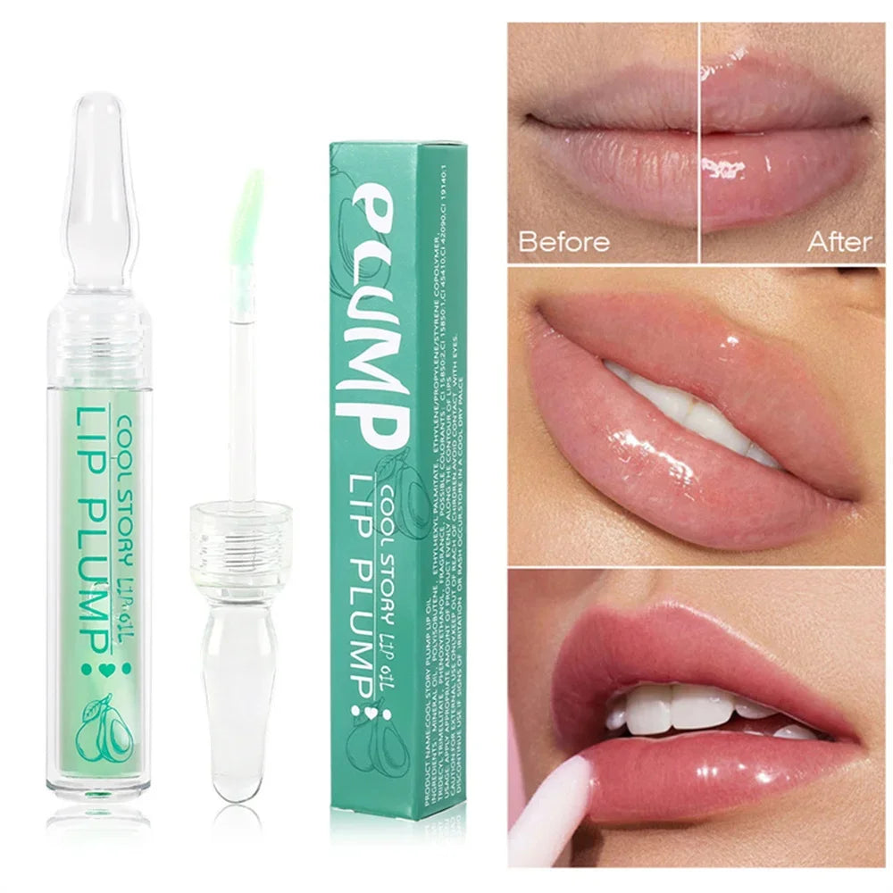 Lip Plump Serum Elasticity Essential Oil Reduces Lip Lines Get Rid Dry Cracked Moisturize Balm Gloss Labial Sexy Lip Care Makeup
